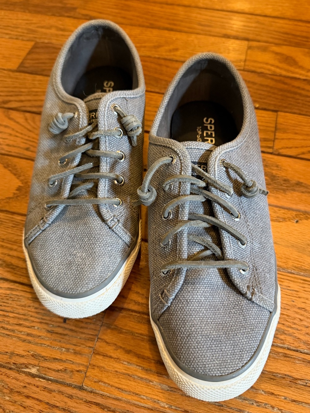 Sperry Women’s Low-Top Canvas Sneakers in Gray